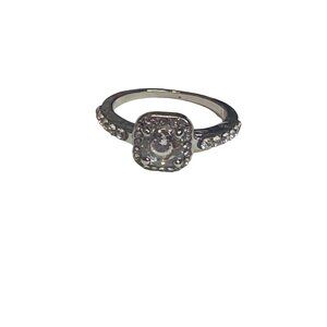 Halo Cushion Cut White Gold Diamond Engagement Ring Size 7 Engagement Bridal Ban